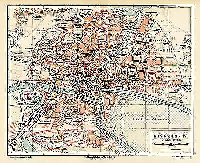 Königsberg Ostpreußen Stadtplan Register Wappen Geschichte Text Originale