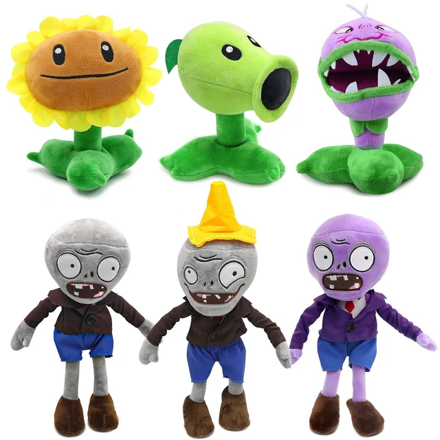 Maikerry 6pcs Plants and Zombies Plush vs Toys Sets PVZ Plush Stuffed Toys So...