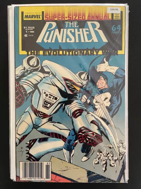 The Punisher Annual 1 Newsstand Edition Lower Grade Marvel Comic Book D34-96