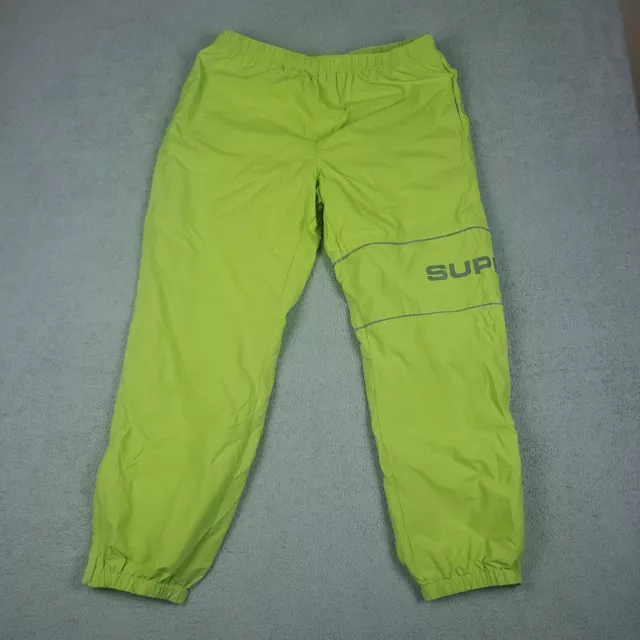 Supreme Pants Mens Large Neon Green Jogger Hip Hop Street Wear Wind Breaker