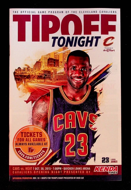 Cleveland Cavaliers Miami Heat NBA Game Program 2015 Lebron James Championship