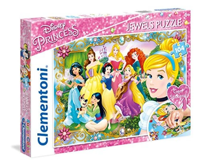 (TG. 104 Pezzi) Clementoni-Le Principesse Disney & Sofia Jewels Puzzle, 104 Pezz