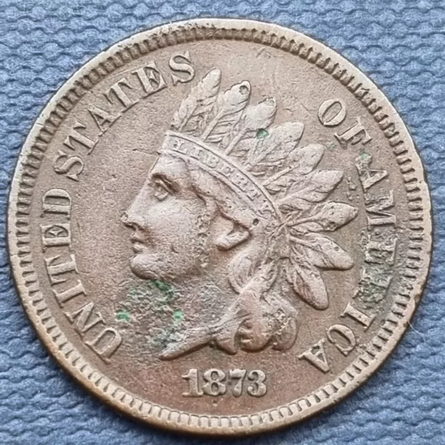 1873 Indian Head Cent 1c Higher Grade XF - AU Details #60520