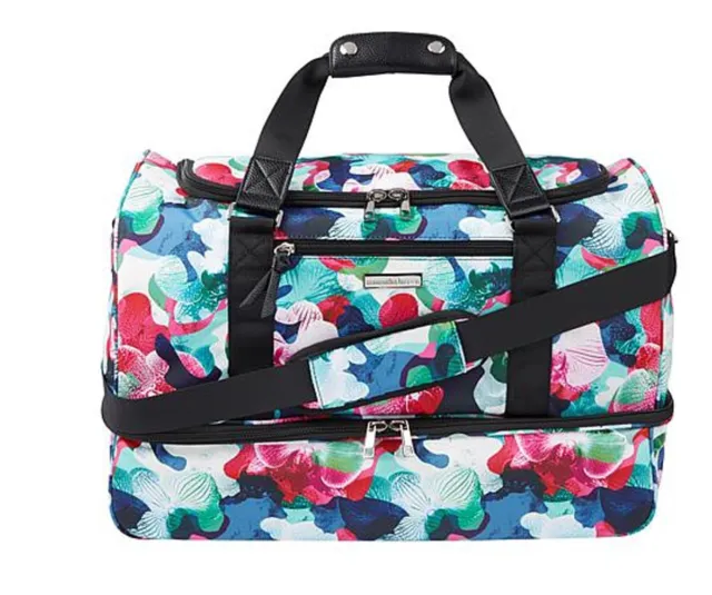 Samantha Brown Luggage To-Go Zipper Compartment Weekender - Orchid Camo 2