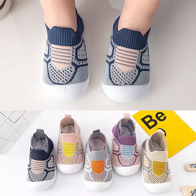 New Baby Boys Girls Toddler 11-15cm Anti-Slip Soft Rubber Sole Shoes Floor Socks