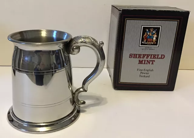 Sheffield Mint Fine English Pewter Tankard One Pint