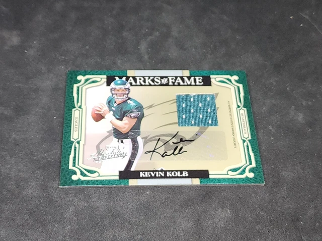 Kevin Kolb 2007 Absolute Marks of Fame Rookie RC Autograph Relic Serial #/50