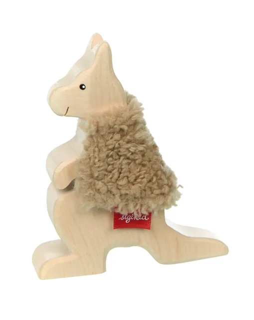 Sigikid 39519 Wooden animal kangaroo Mädchen und Jungen Baby Toy, Recommended fr