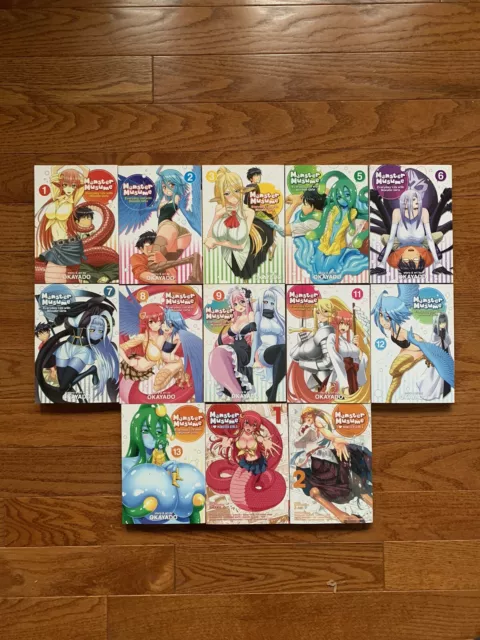 Monster Musume 1-3, 5-9, 11-13 I Heart Monster Girls 1-2 Manga English Lot Used