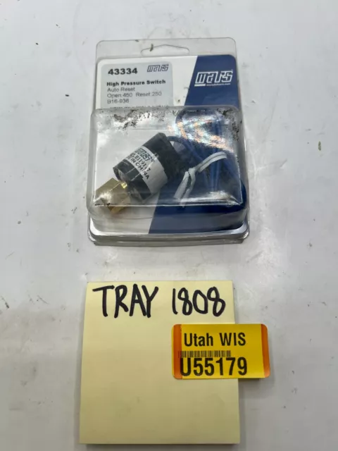 Mars 43334 High Pressure Switch Auto Reset Open 450F Close 250F B16-936 3