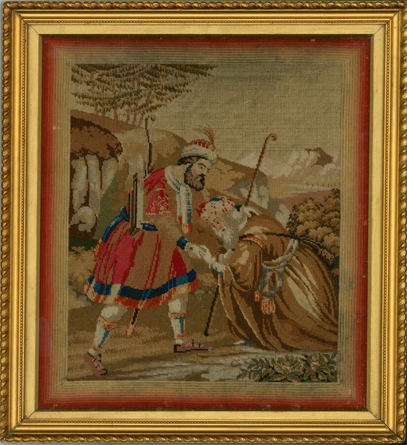 19th Century Embroidery - The Meeting