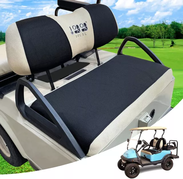 10L0L Golf Cart Seat Cover for Yamaha Club Car Precedent/Tempo/Onward  -Black L