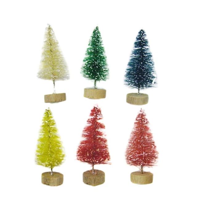 24 pz decorazione desktop decorazione natalizia piccolo albero di Natale