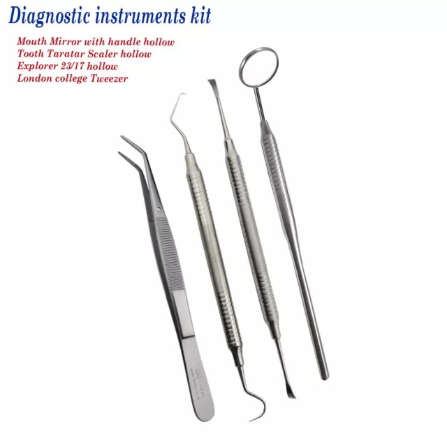 Dental Kit Tooth Scraper Mirror Scaler Set Teeth Tartar Calculus Plaque Remover