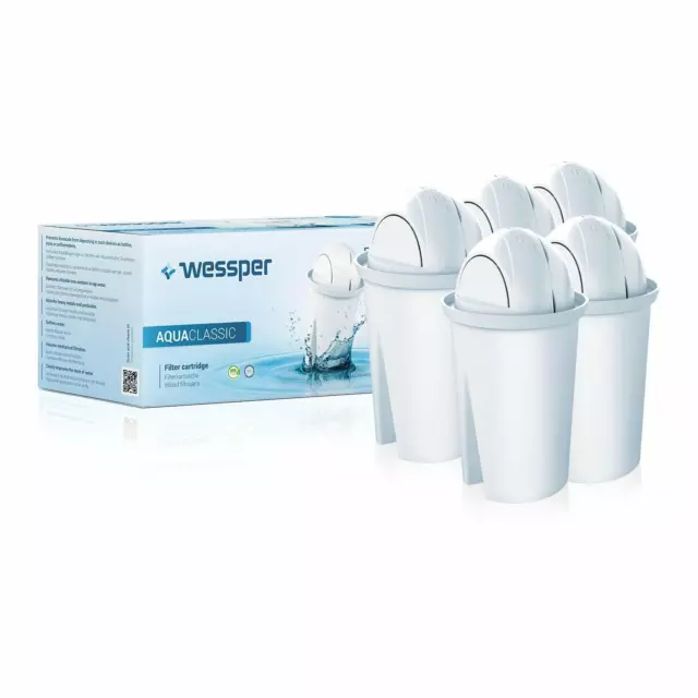 15x Wessper AquaClassic Wasserfilter für BRITA DAFI PearlCo Glas Classic WES002