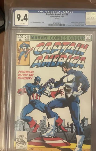 Captain America #241  CGC 9.4 Marvel Comics 1980 Frank Miller Punisher