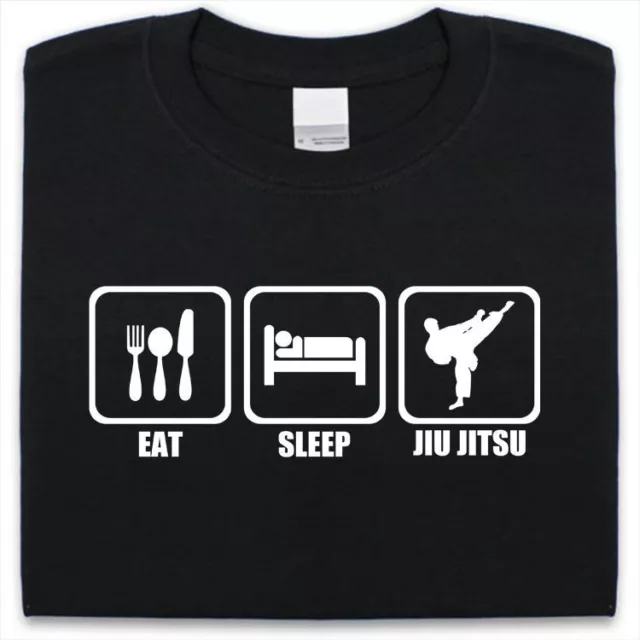 Eat Sleep Jiu Jitsu T-Shirt da Uomo e Donna, Divertente Regalo Arti Marziali