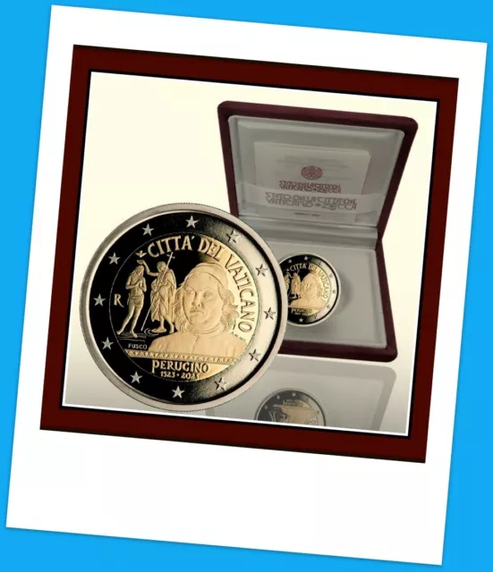 Vatikan 2 Euro Gedenkmünze 2023 - 500. Todestag von Pietro Perugino -  Proof PP