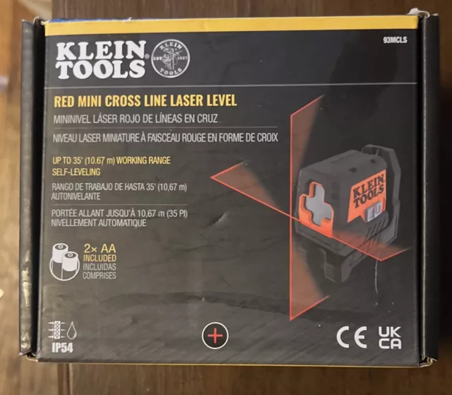 Klein Tools Red Mini Cross Line Laser Level 93MCLS