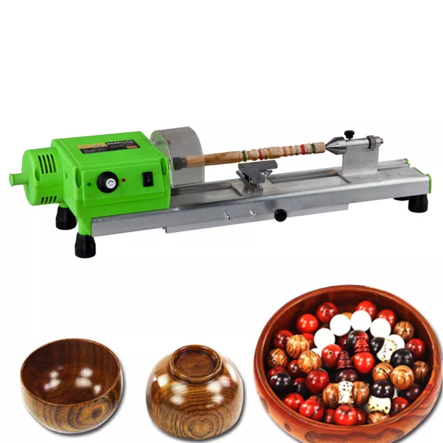480W Industrial Mini Lathe Bead Polisher Machine for Wooden Processing DIY Craft