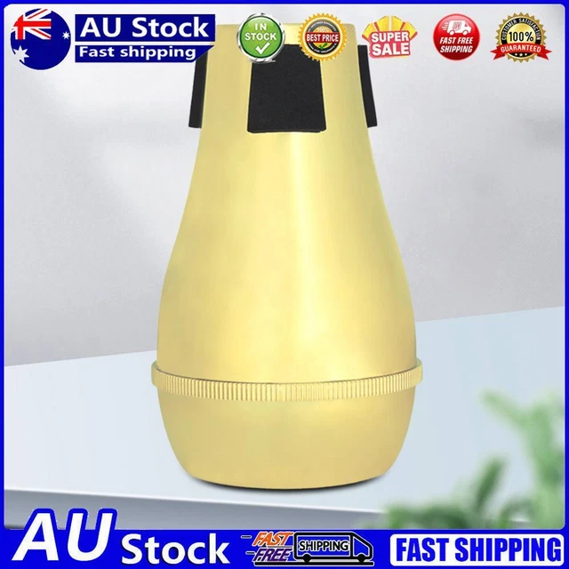 Tenor Trombone Mute ABS Trombone Mute Silencer for Tenor Trombone (Gold)