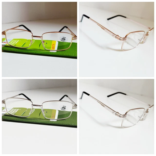 Occhiali da lettura vista in metallo graduati con vari diottrie e colori
