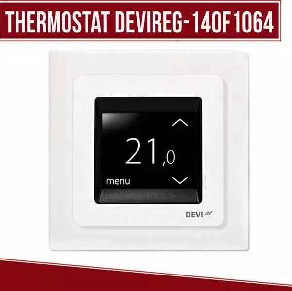 Thermostat Danfoss DEVI DEVIReg Touch Weiß 140F1064 Thermostate Fußbodenheizung