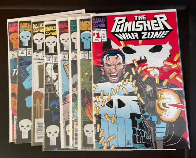 Punisher War Zone Lot #1-4, 12, 14, 15, 18 MARVEL Comics 1992