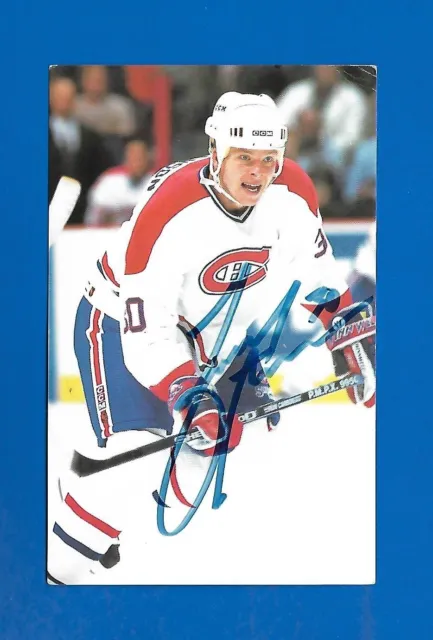 Turner Stevenson Autograph Nhl Postcard Montreal Canadiens