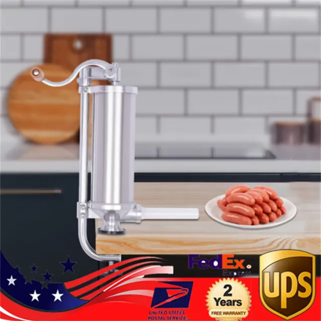 Manual Sausage Stuffer Sausage Maker Meat Stuffing Tool with 4-Tube Vertical