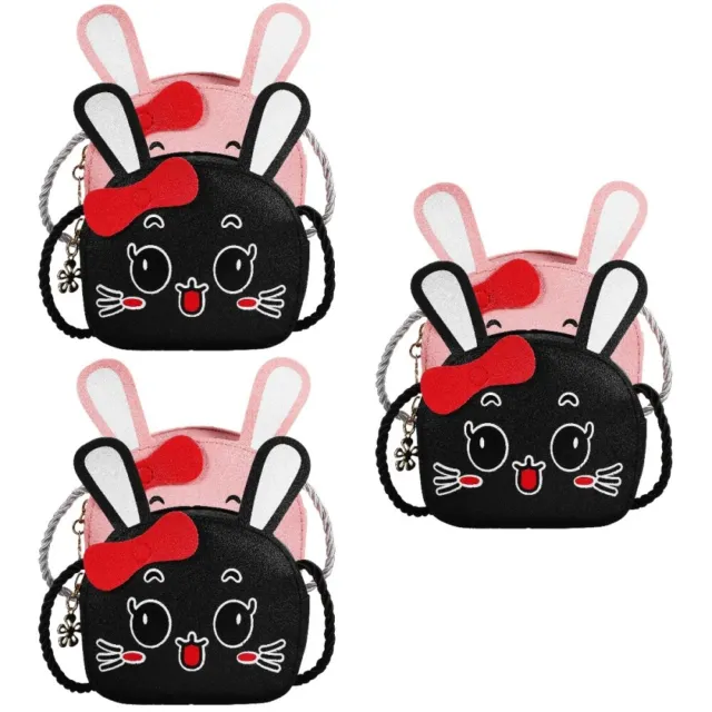 6 Pcs Bunny Purse for Girls Bag Cute Backpack Kid Wallet Toddler Rabbit Cartoon