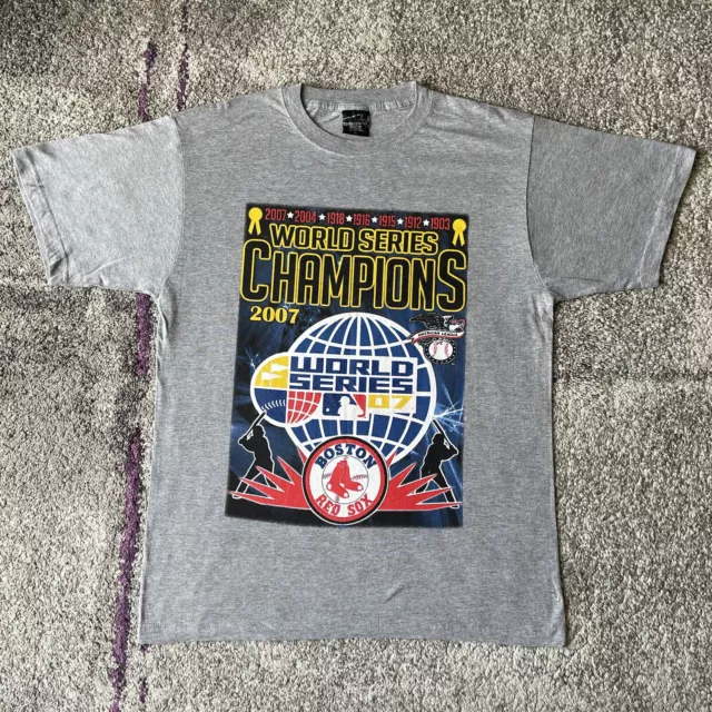 MLB Boston Red Sox 2007 World Series Champions Baseball Shirt Mens Large