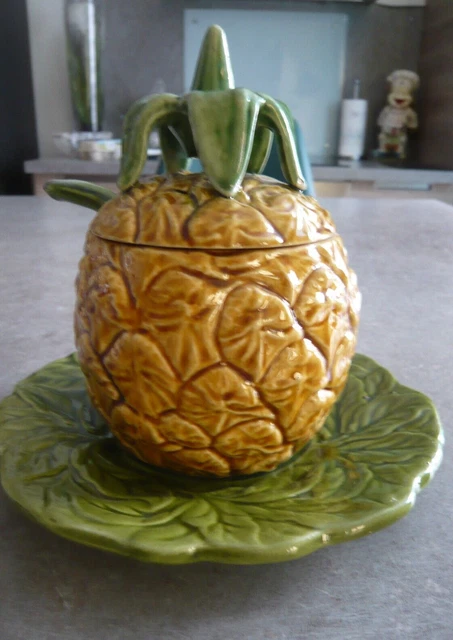 Déco Ananas Ananas céramique blanc et or - Passion Ananas