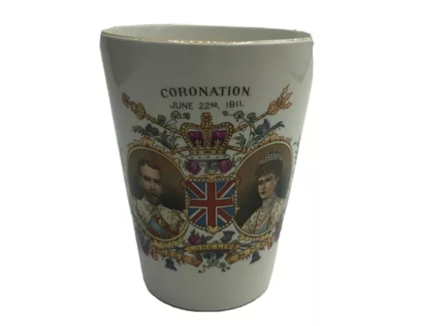 Antique Shelley British Commemorative Mug/Beaker King George V Coronation c.1911