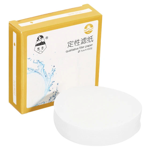 100Pcs 7cm Qualitative Filter Paper, Slow Speed Round Laboratory Filter Paper