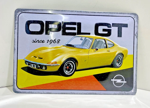 Opel Targa di Latta Retro Storico " Opel Gt Dal 1967 " Storico Scudo 11624