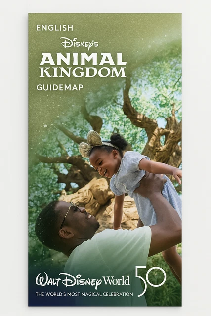 NEW WALT DISNEY World Animal Kingdom Theme Park Map Guide 50th ...