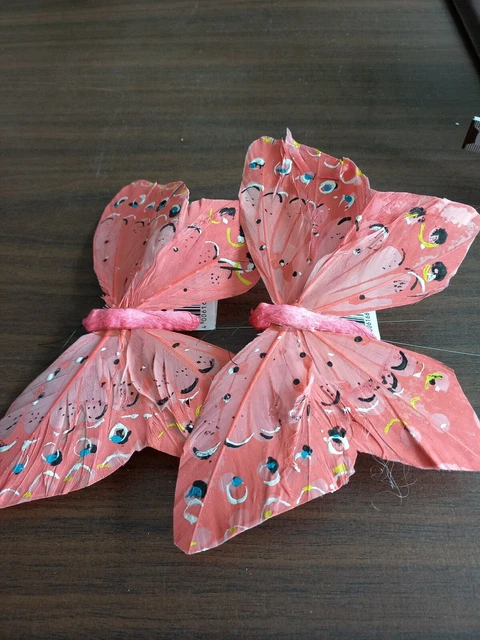 Deko Schmetterlinge - Floristik Basteln Geschenk 2er Set