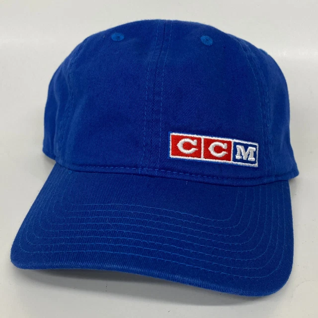 CCM Hockey Hat Cap Strapback Vintage Retro Blue Men Adult Puck