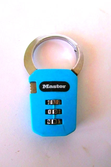 Vintage Master Padlock Lock Sky Blue, Working Well Lock, With Numbers Password