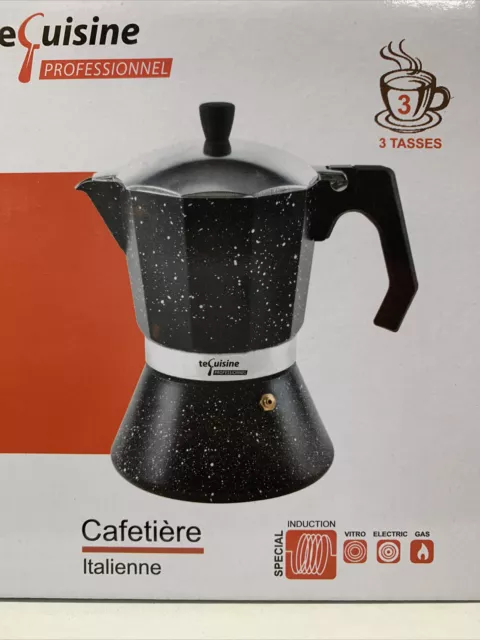 cafetiere italienne 3 Tasses  Vitro, Électrique Et Gaz