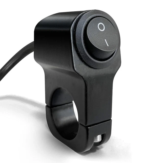 Interruttore On Off per CNC Manubrio Lega Alluminio Luce Moto Scooter