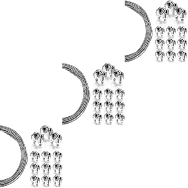 STRUMENTI DI FISSAGGIO robusti clip per cavi fili di tensione morsetti ...