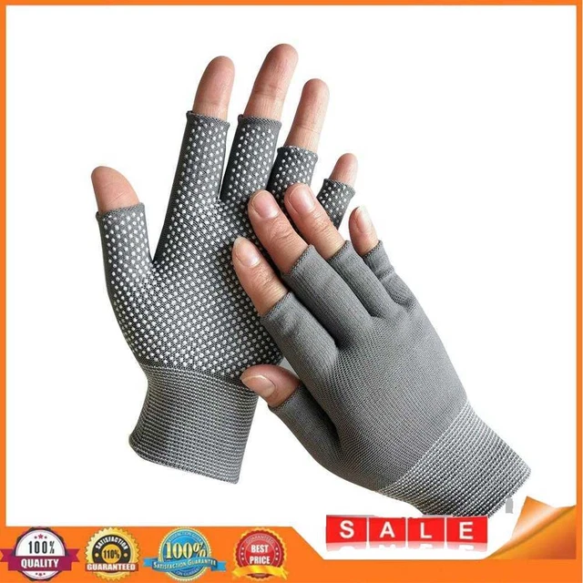 Fingerless Outdoor Bicycle Anti-skid Half Finger Fishing Gloves (Grey)