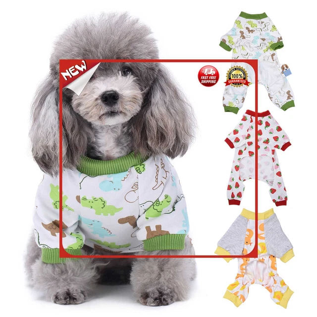 Pijama de algodón para perro del Reino Unido ligero de cuatro patas ropa para el hogar hermosos conjuntos para gatos D