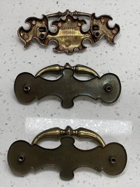 3pc Mismatched Dresser Drawer Handle Pull Furniture Hardware Knobs Vintage 3