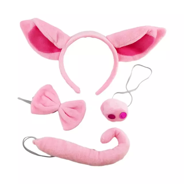 4Pcs Animal Pig Costume Cosplay Set for Photo Props Masquerades Family Party