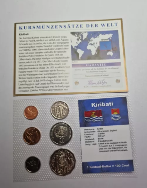1 Cent - 50 Cents  1979/2004 Excellent Condition Coins Set Kiribati 🇰🇮