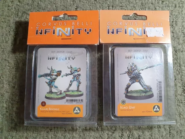 Corvus Belli Infinity Tohaa Kaauri Sentinels + Igao Unit Miniatures, Brand New