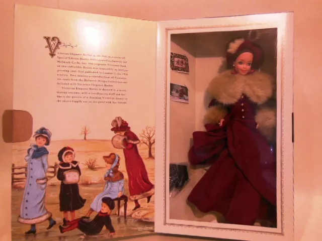 1994 Victorian Elegance Barbie Hallmark Exclusive 12579 Nrfb Nib With Ice Skates